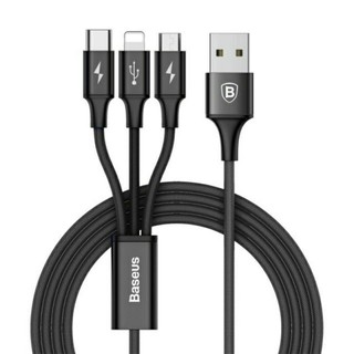 Cáp sạc baseus 3 đầu micro usb, type c, iphone