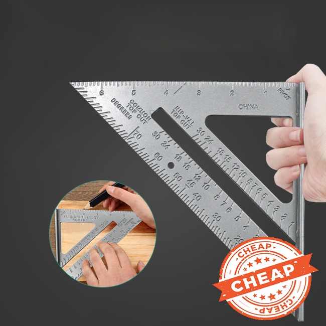 Thước đo góc vuông 90 độ hình tam giác bằng hợp kim nhôm đa năng tiện lợi