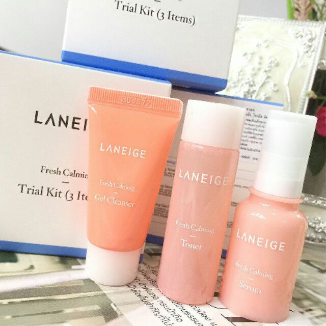 Bộ Kit Laneige Fresh Calming Trial Kit 3 Items