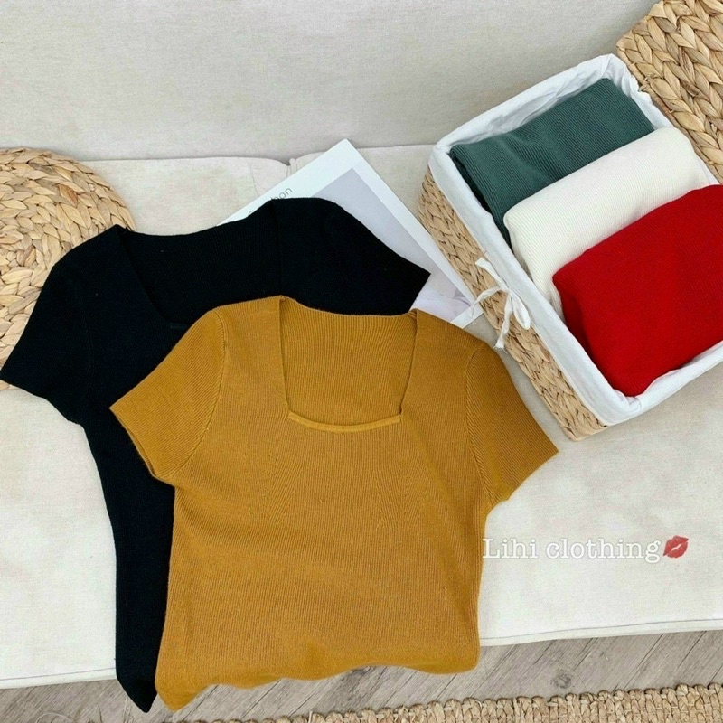 Áo len cổ vuông hàng qc loại 1