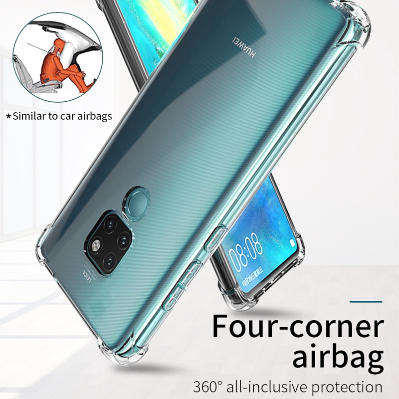 Casing Huawei Mate 30 20 P30 P20 Pro X Lite Shockproof Transparent Soft Silicone Phone Case