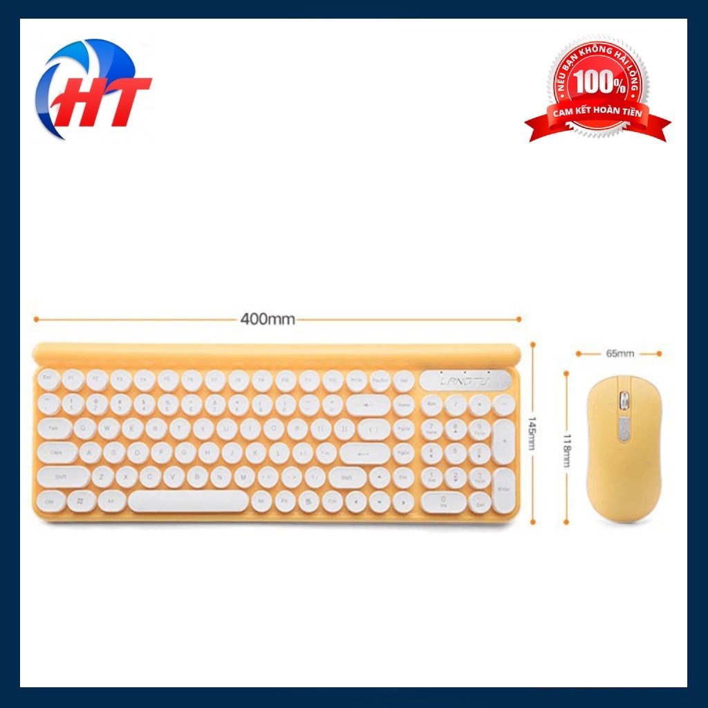 Bộ bàn phím chuột không dây LANGTU LT-400 sạc pin dùng cho văn vòng, pc, laptop, tivi