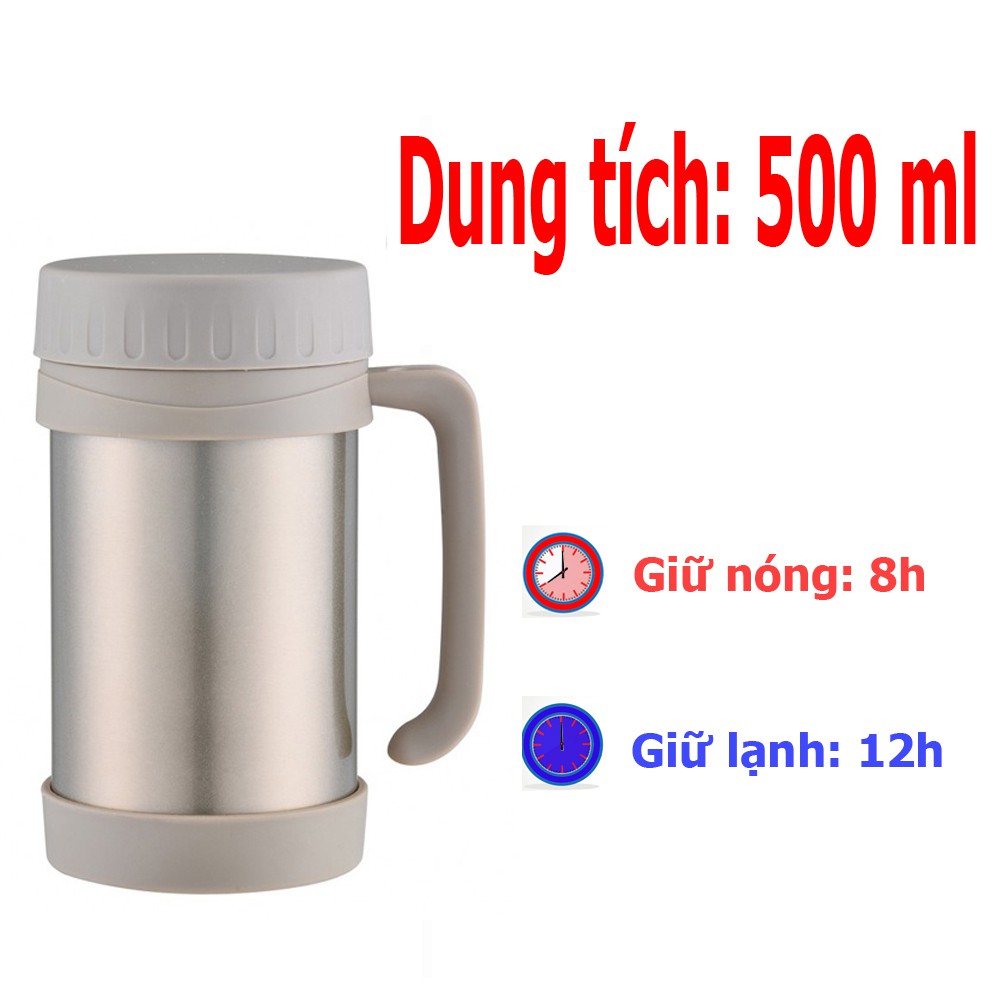 Phích giữ nhiệt Inox 304 3 lớp, dung tích 500ml Elmich EL-0632