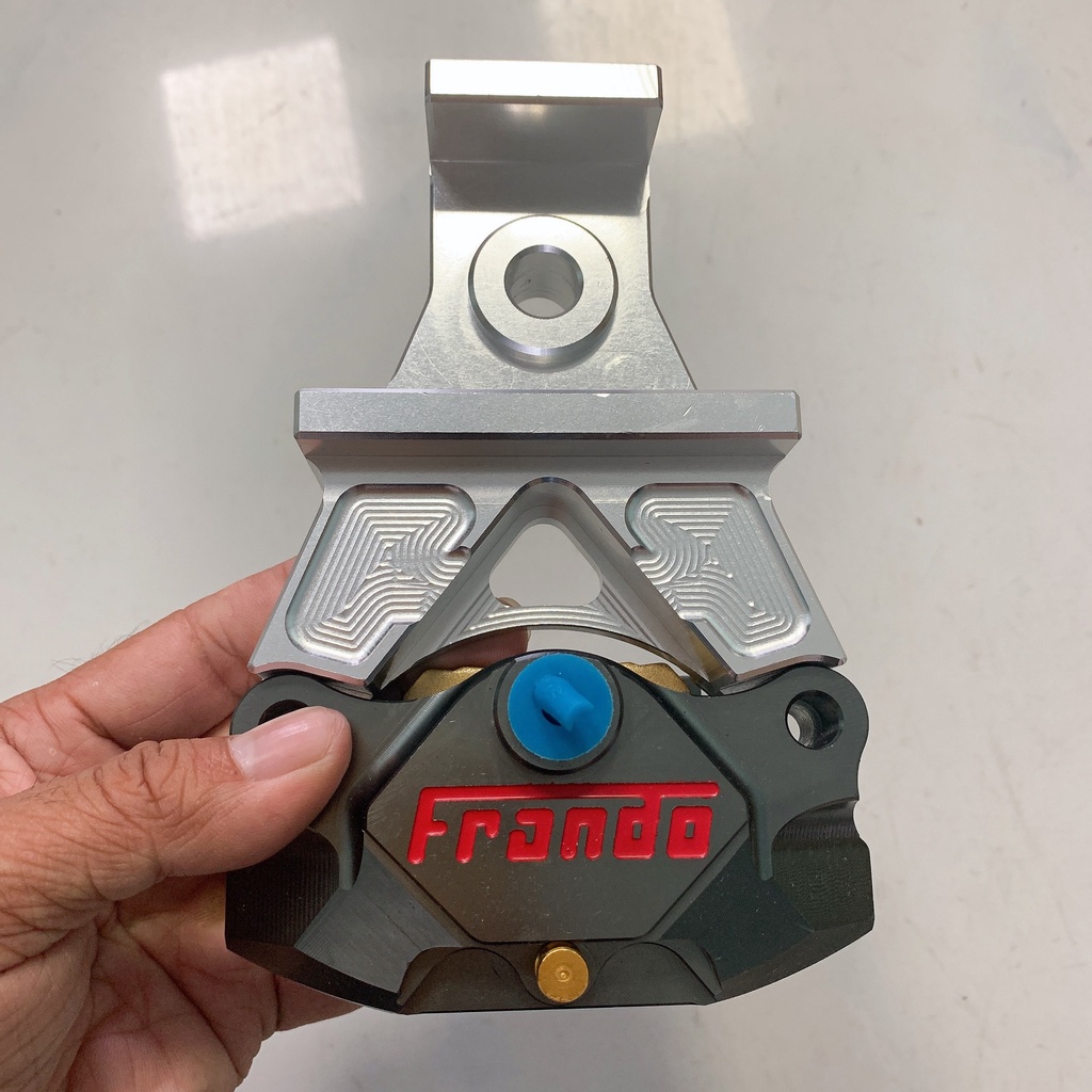 COMBO Heo Dầu #FRANDO Màu Xám Chuột Heo Dầu Sau Kèm Pát Sau CNC gắn Exciter Ex135/150 đi đĩa size Zin 200mm - CÓ BÁN LẺ