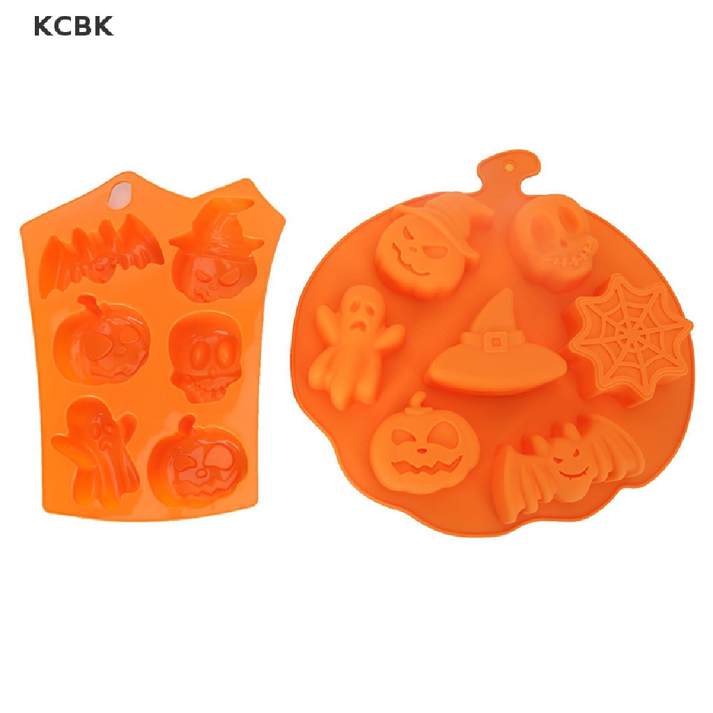 Khuôn Làm Bánh Bằng Silicone DIY Hình Phù Thủy Bí Ngô Đầu Lâu