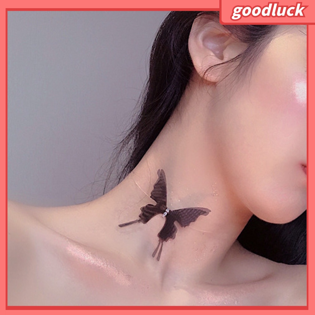 Goodluck| Dây Chuyền Choker Hợp Kim Hình Bướm Sáng Tạo Quyến Rũ Thời Trang Dành Cho Nữ
