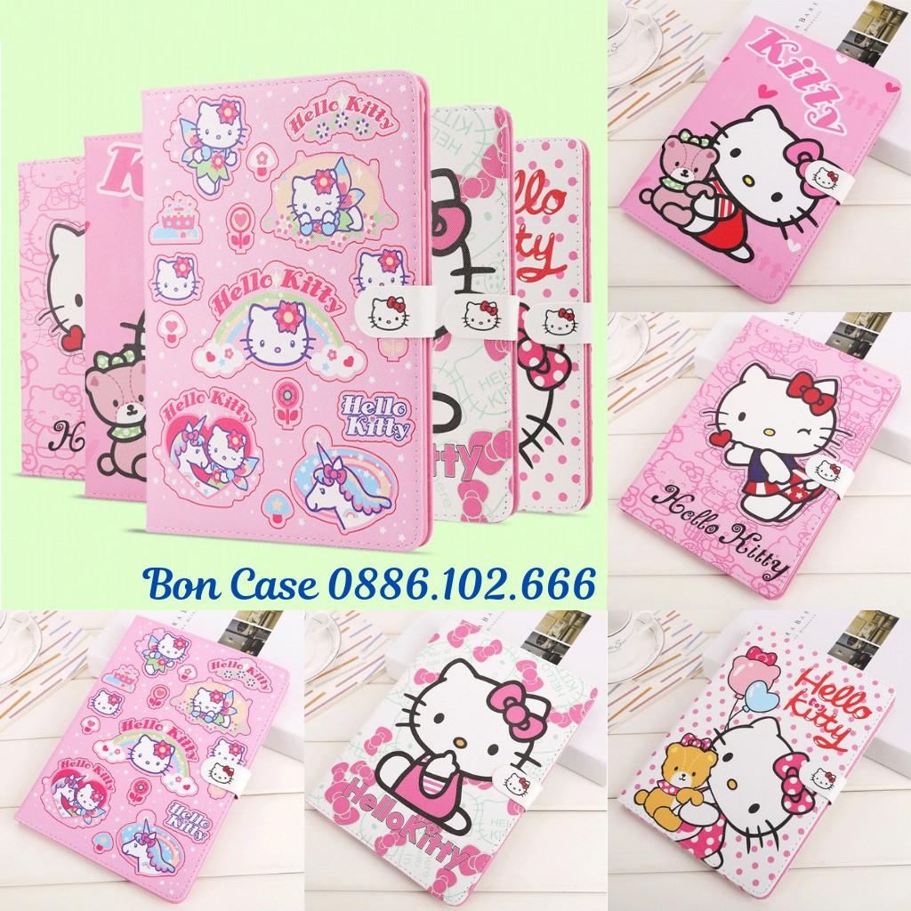 Ốp ipad Hello kitty siêu dễ thương ốp ipad Air 2-3-1 - Gen 5-6-7-8-9 - Pro 10.5...BON CASE