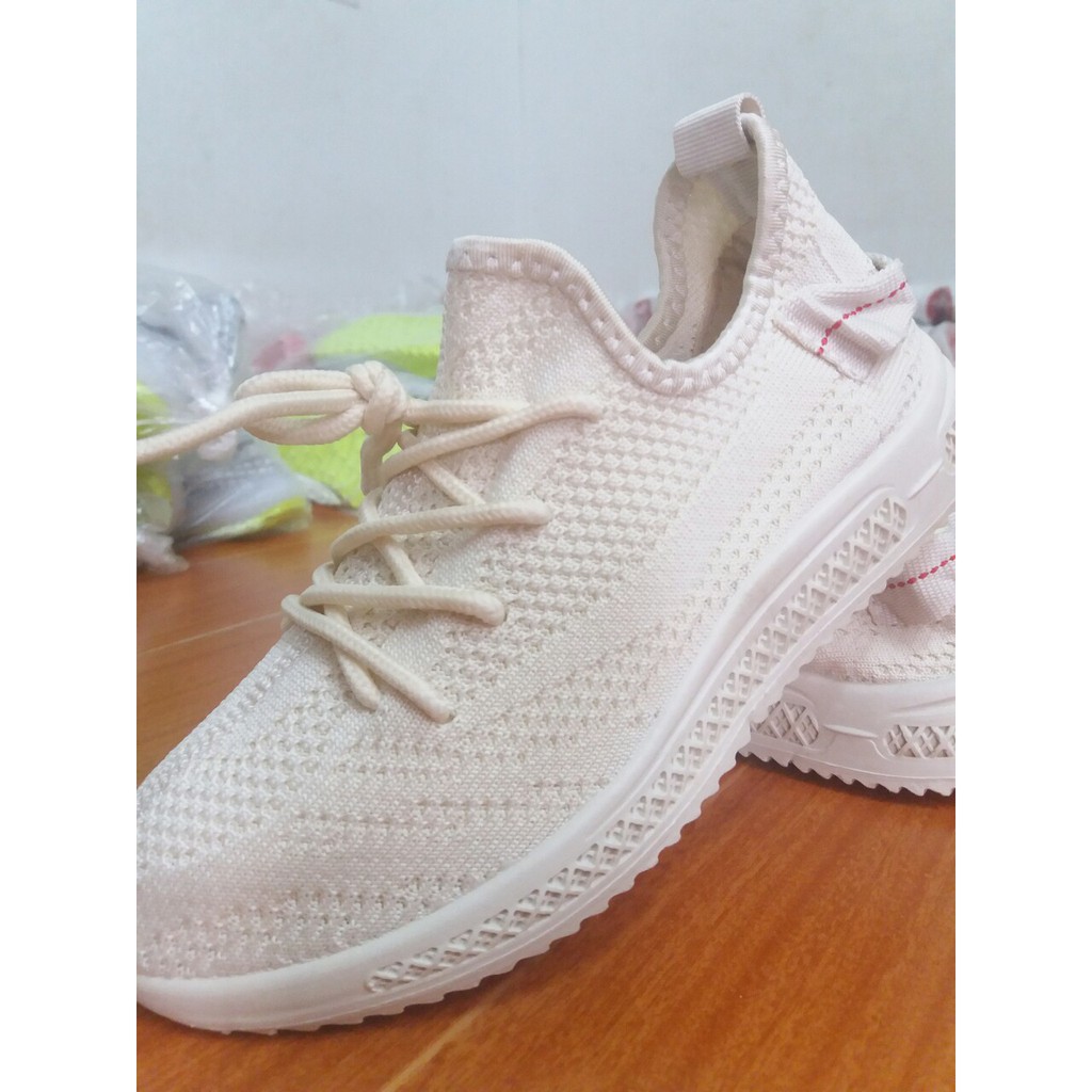[Khuyến Mại] Giày Thể Thao Nữ Màu Kem / Giầy nữ/ Giầy chạy bộ/ Giầy tập gym/ tenis