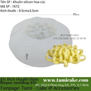 Khuôn silicon hoa cúc 1672