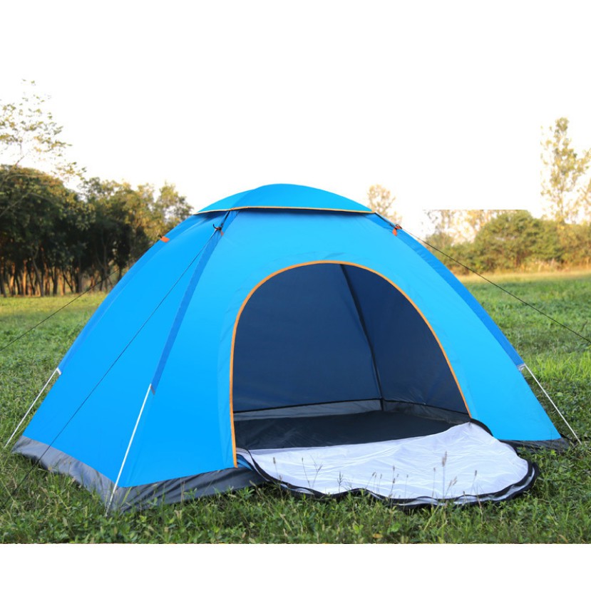 Lều cắm trại dã ngoại tự bung, lều du lịch gấp gọn 2 cửa sức chứa từ 2-6 người, lều vải 2 lớp chống nước