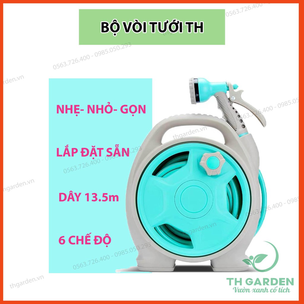 Bộ Vòi Tưới Cây, Vòi Rửa Xe Tăng Áp Đa Năng - 6 Chế Độ Chất Lượng Cao 15m