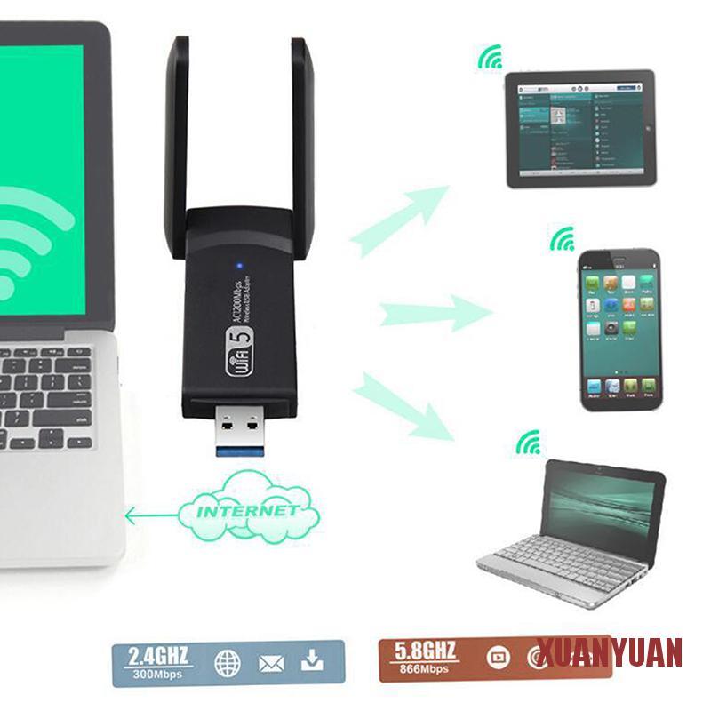 Thẻ Mạng Xuan 1200mbps Usb 3.0 802.11ac 2.4g / 5.8ghz | BigBuy360 - bigbuy360.vn
