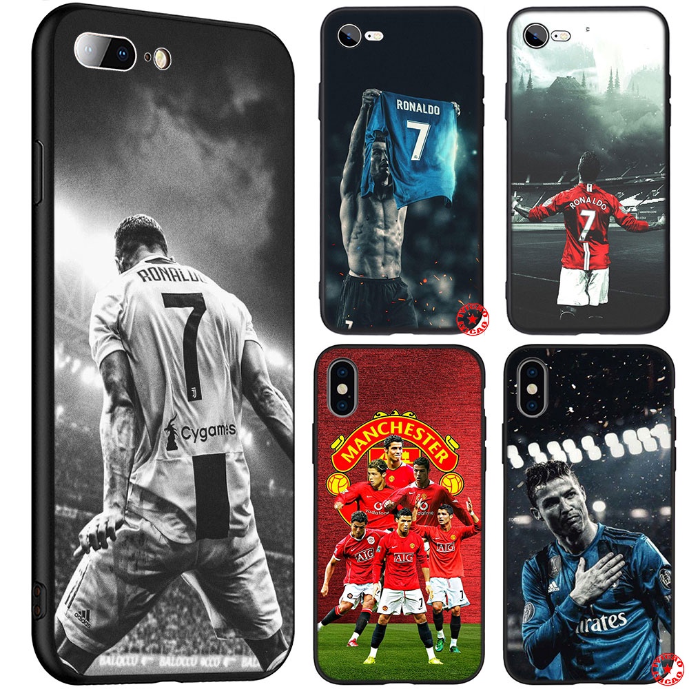 Ốp Điện Thoại Silicon Dẻo Hình Cristiano Ronaldo CR7 Cho iPhone 5 5S 6 6S 7 8 11 Pro Max Plus SE XR