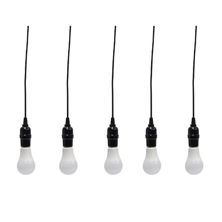 Bộ 5 đèn thả cổ điển Vintage bóng đèn led búp 9w