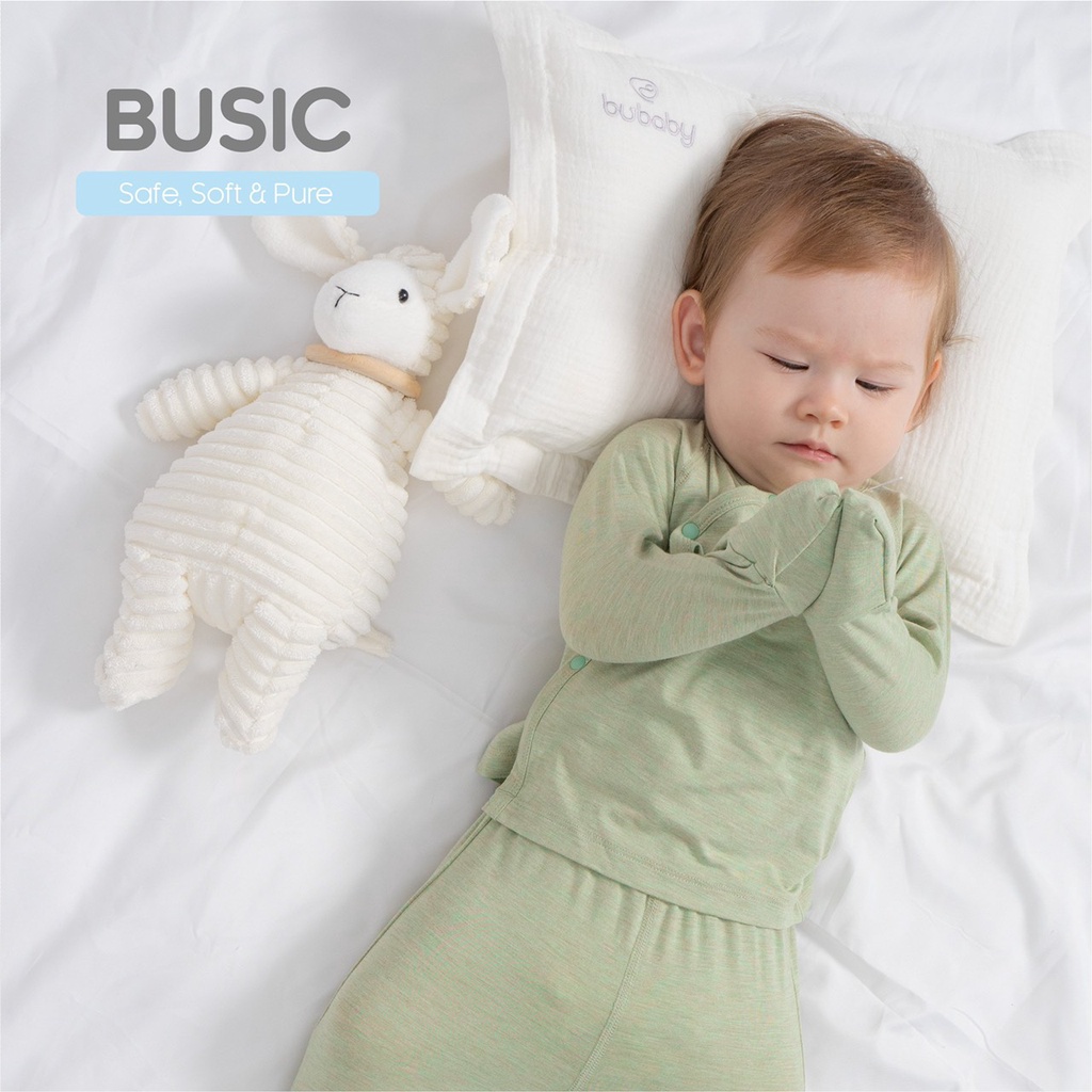 [CHÍNH HÃNG] Bộ quần áo dài tay cài chéo chất liệu Bambus Mella mềm mại sơ sinh BBB110806 Bu