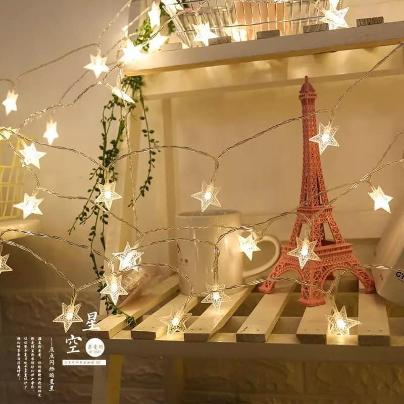 Dây Đèn Trang Trí Hình Ngôi Sao Dài 6 mét Cắm USB