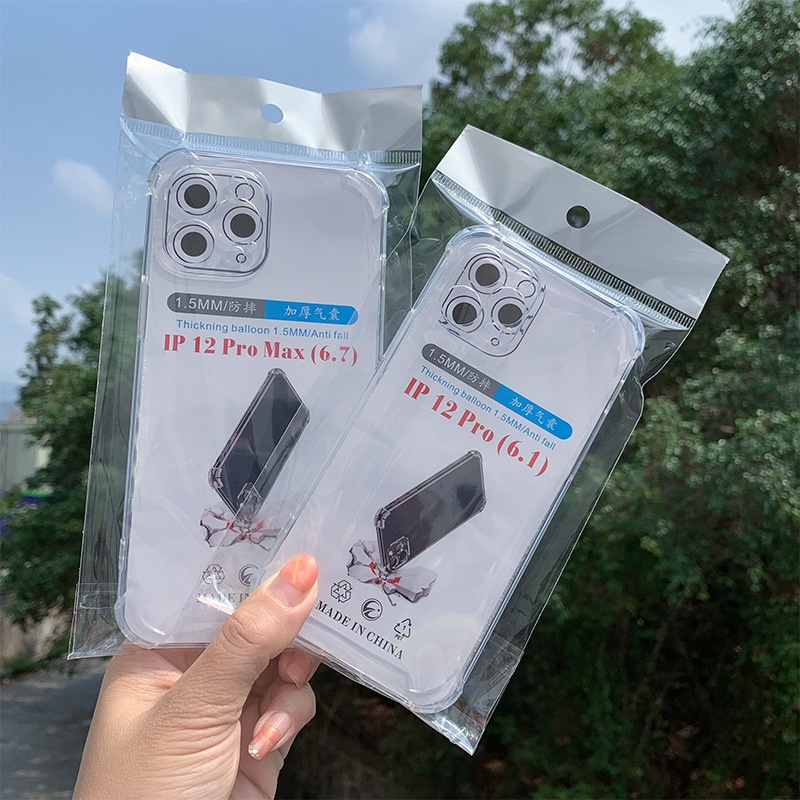 Ốp Điện Thoại Dày 1.5mm Trong Suốt Chống Sốc Cho Iphone 14 13 12 Mini 11 Pro Max X XS XR 8 7 Plus