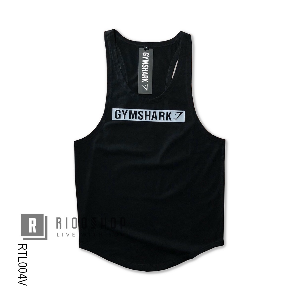 Áo thun nam ba lỗ Tanktop Shark tập gym cực đẹp RTL004 - áo phông nam thể thao Riooshop