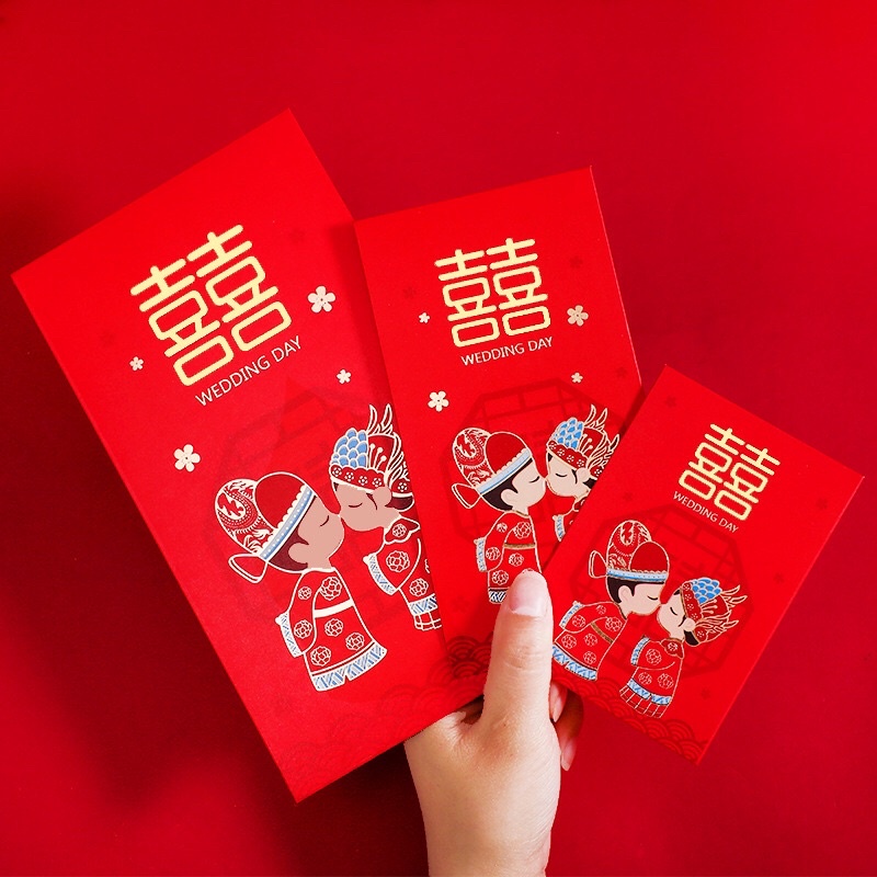 BAO LÌ XÌ CƯỚI ĐẸP HOẠ TIẾT DỄ THƯƠNG SANG TRỌNG LX024