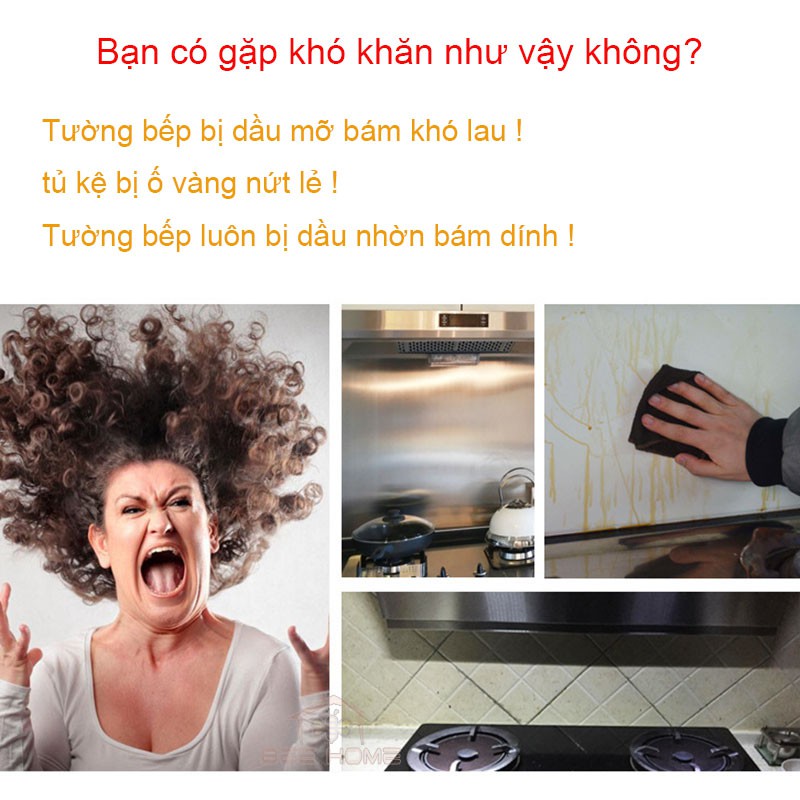 Miếng Dán Tường Trong Suốt Chống Dầu Mỡ Nhà Bếp- BEEHOME- Miếng dán tiện ích chống dầu mỡ cho căn bếp