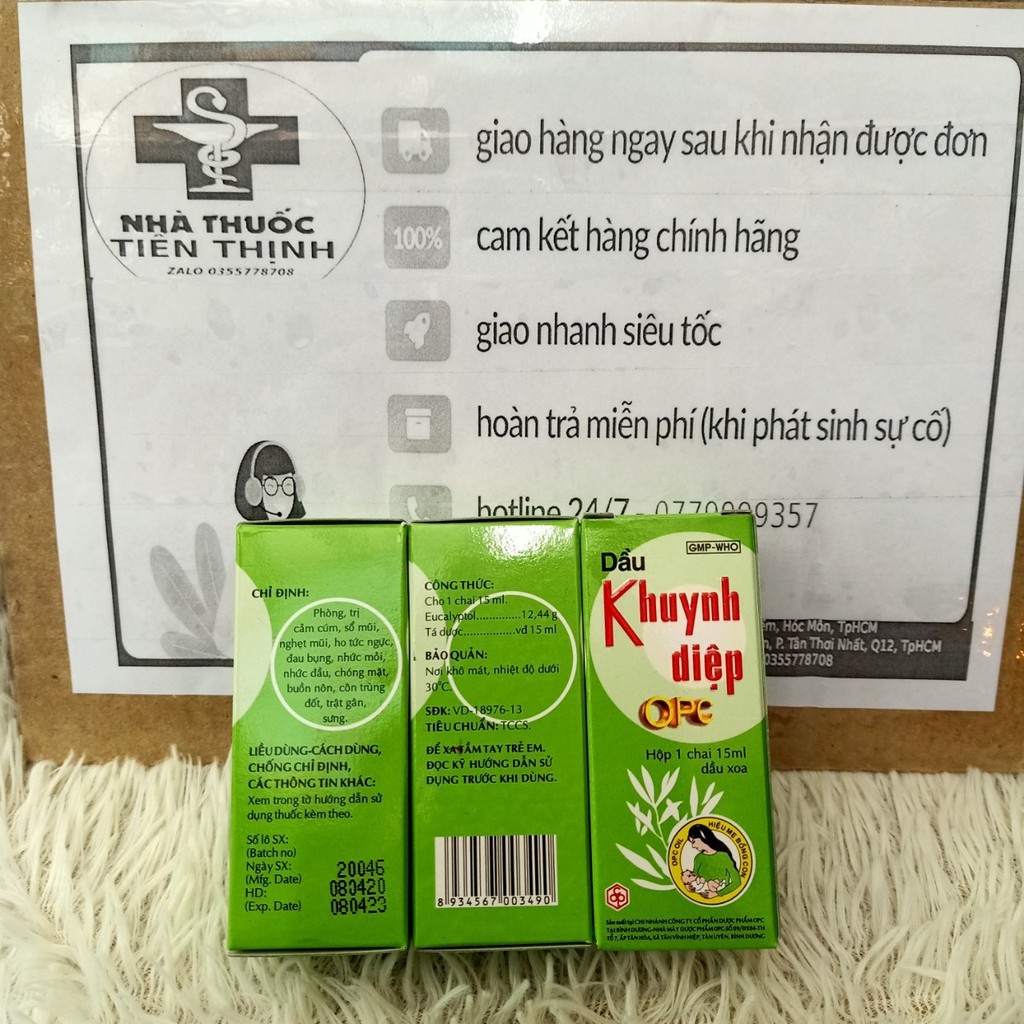 DẦU KHUYNH DIỆP OPC CHAI 15ml