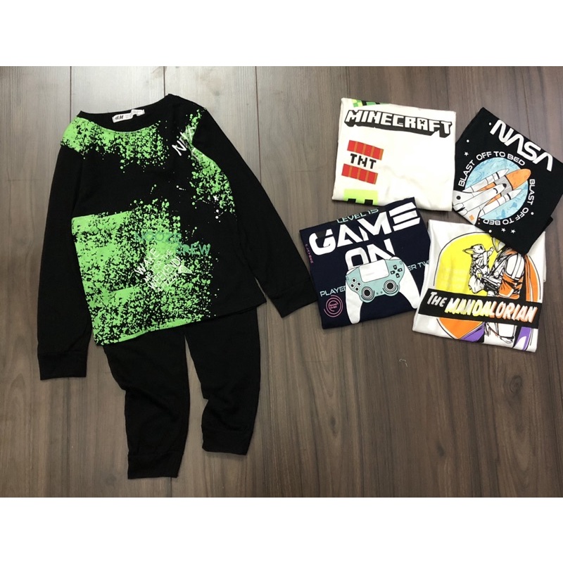 Bộ dài tay in hình hm cho bé trai dòng lớn size từ 22-48 cân