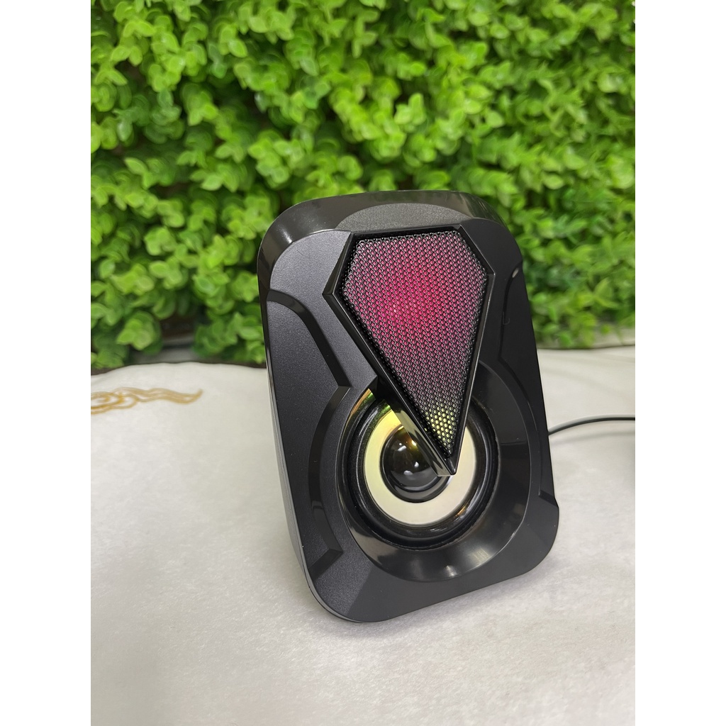 Bộ Loa Máy Tính Để Bàn E-1046 Mini 2.0 Led Đổi Màu Siêu Đáng Yêu, Máy Tính Pc, Laptop, Điện Thoại Âm Thanh Sống Động.