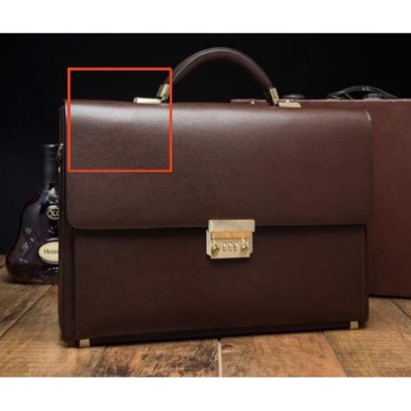 Chính Hãng cặp da cao cấp Cặp da khóa số GD 802