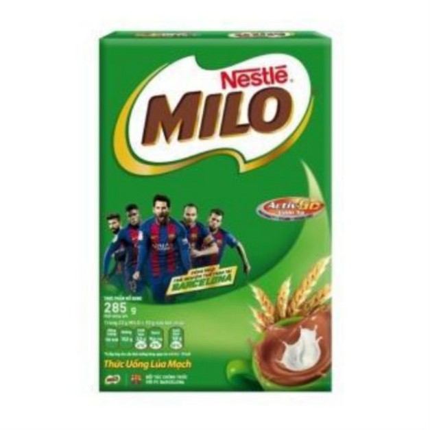 Milo hộp giấy 285g