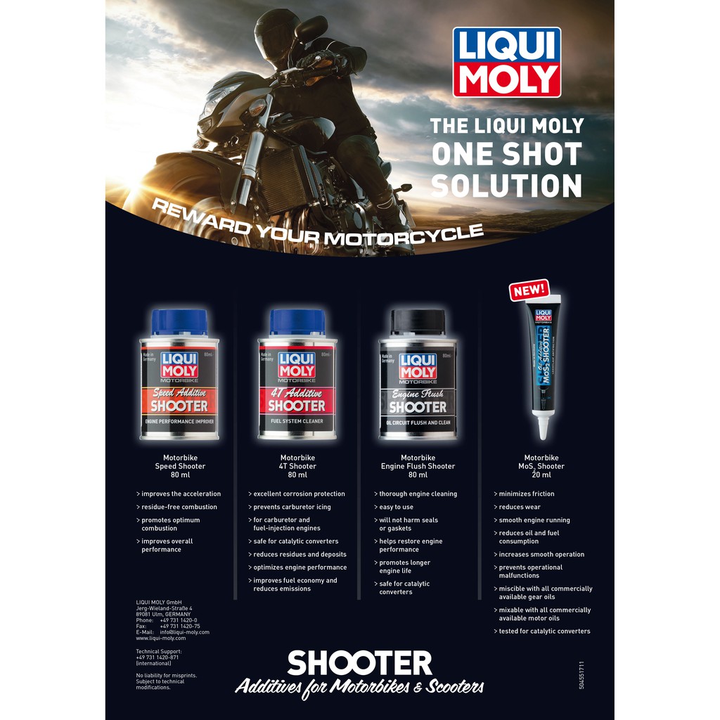 Phụ gia Súc rửa động cơ XE MÁY Liqui Moly - Engine Flush Shooter 80 mL