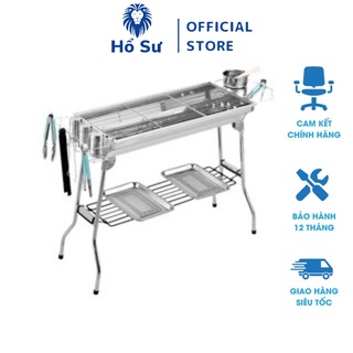 Bếp nướng than hoa không khói tặng kèm vỉ nướng khay nướng chống dính bếp nướng ngoài trời