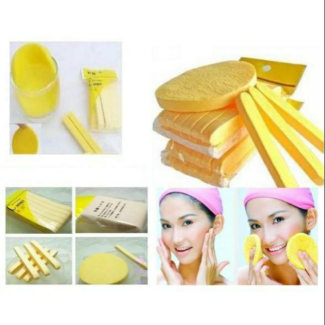 [RẺ VÔ ĐỊCH]Sét 12Miếng Bông Mút Nở Rửa Mặt Chivey