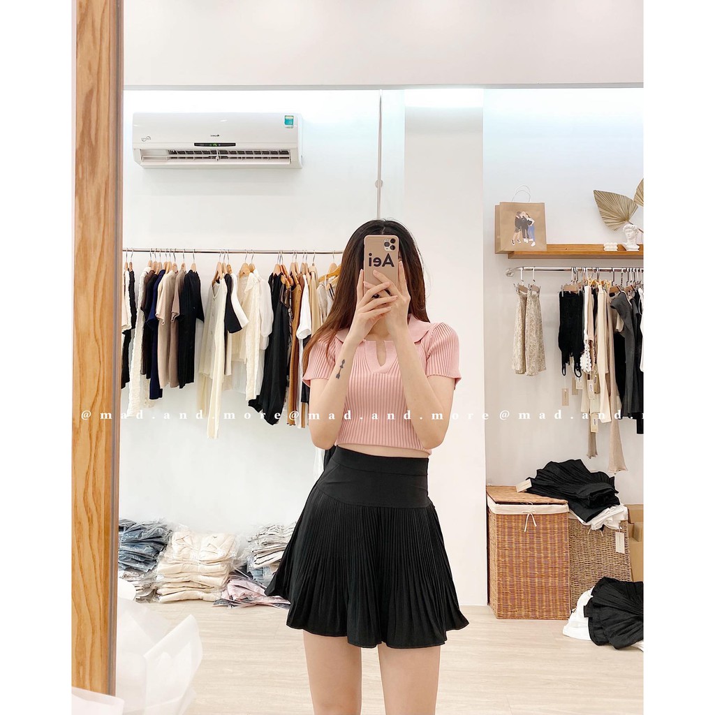 Chân váy dập ly ngắn