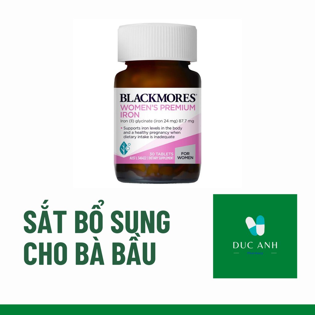 ✅✅SẮT BỔ SUNG CHO BÀ BẦU BLACKMORE HỘP 30 VIÊN✅Chính hãng✅