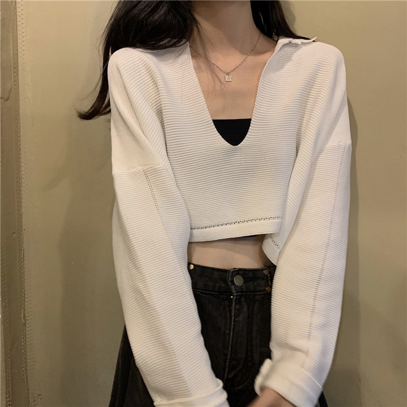 [SẴN] Áo croptop len khoác Ulzzang Quảng Châu ALC38 | BigBuy360 - bigbuy360.vn
