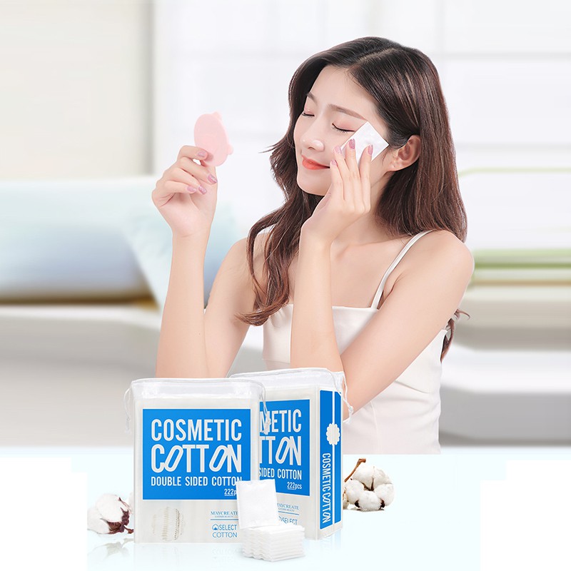 Bông Tẩy Trang M'aycreate Ba Lớp COTTON Mềm Mịn Dai Hàng Nội Địa Trung PC03