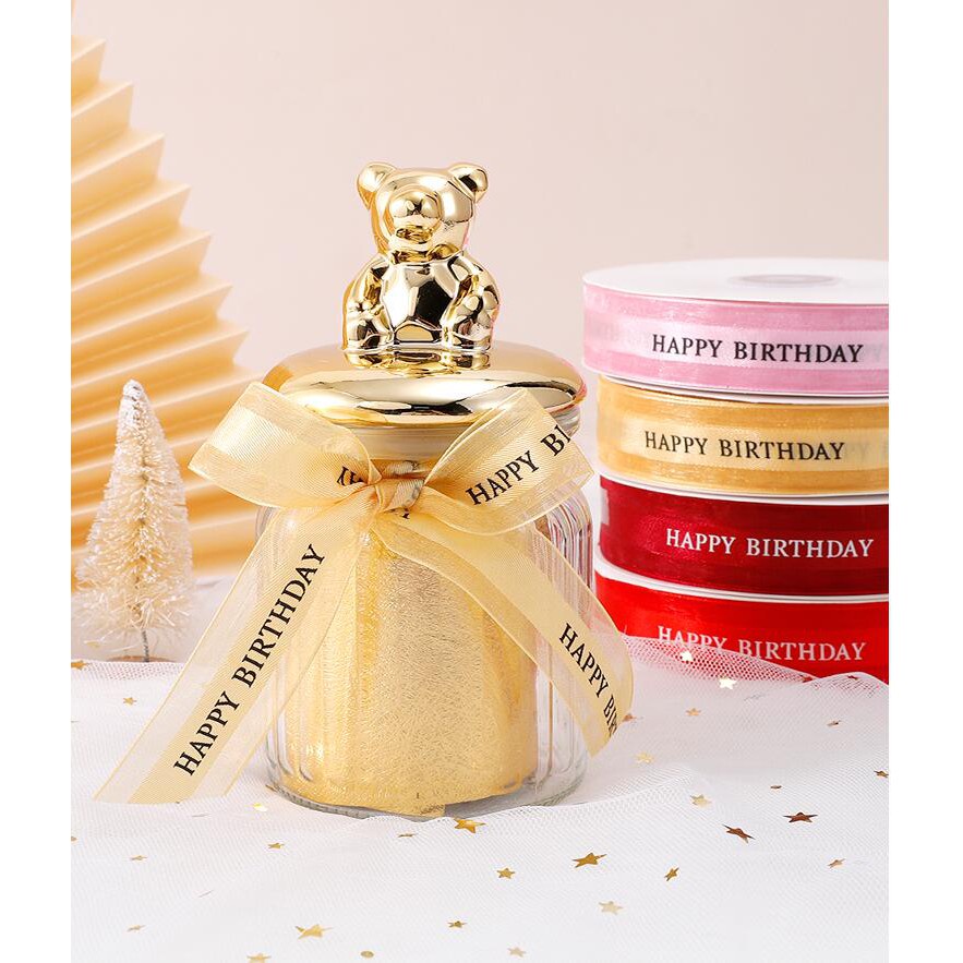 Cuộn Dây Ruy Băng 10M Đính Nơ Ruy Băng Dùng Gói Quà Sinh Nhật Tiện Dụng