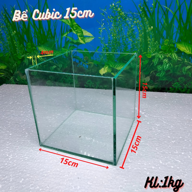 Bể cá mini CUBIC( 15202530cm) dành cho nuôi cá cảnh hoặc chơi thủy sinh