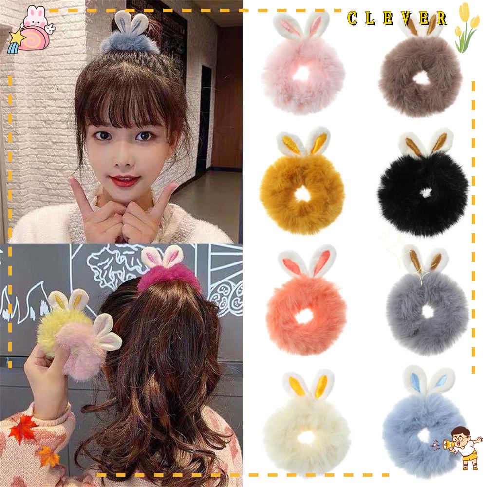 Dây Buộc Tóc Phối Lông Xinh Xắn Cho Nữ