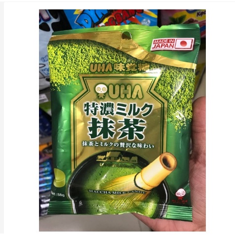 [NỘI ĐỊA NHẬT] KẸO TRÀ XANH MATCHA UHA NHẬT BẢN GÓI 72G