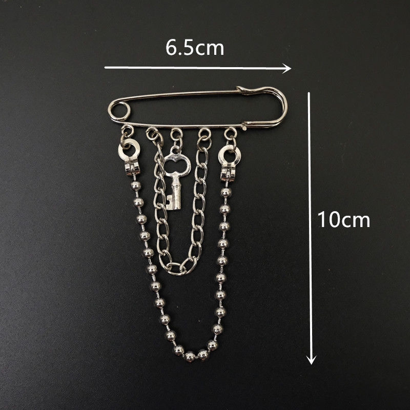 [Miễn Phí Vận Chuyển] Ghim Cài Bằng Kim Loại 22523 Thiết Kế Nhiều Lớp Phong Cách Hip Hop Dễ Phối Đồ