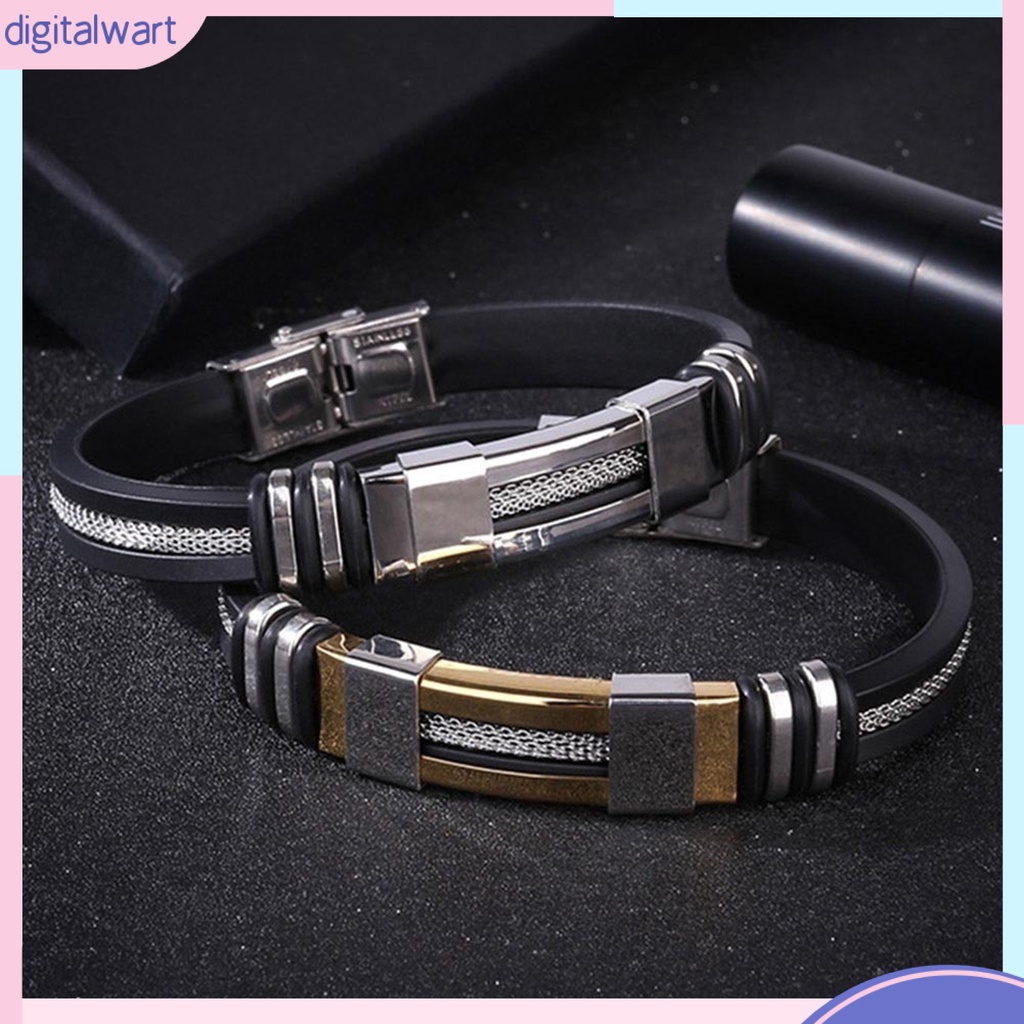 Vòng tay nam phối thép không gỉ cá tính thời trang