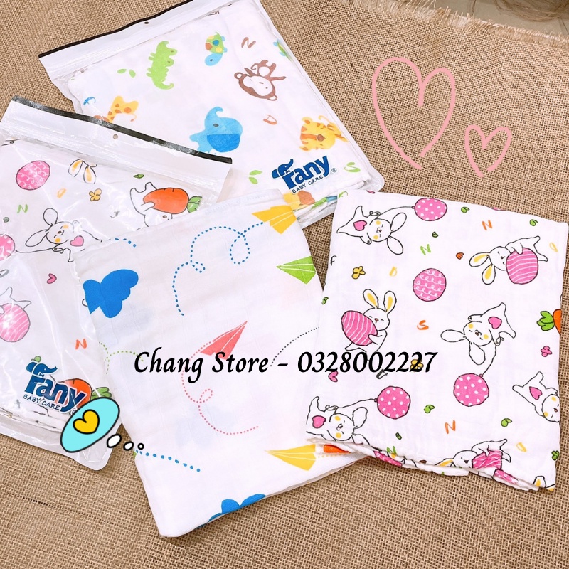 Khăn Sợi Tre Cao Cấp/ Khăn Đa Năng In Hình Siêu Mềm 3 lớp Cho Bé 120*120 cm