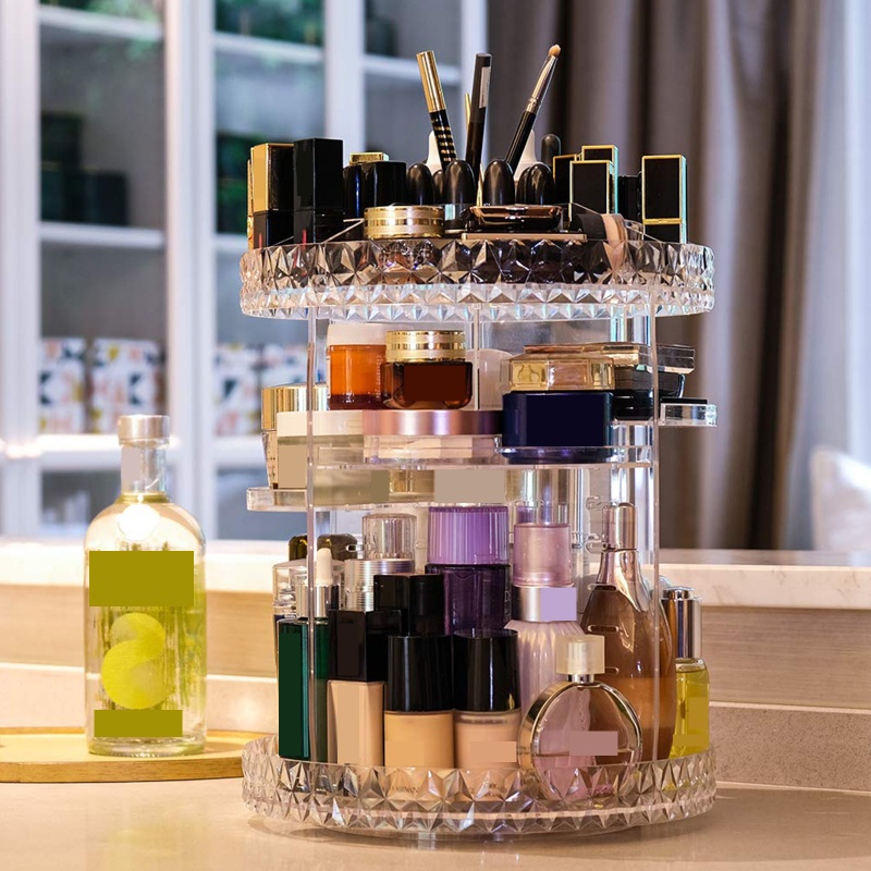 Hộp Đựng Đồ Trang Điểm Đa Năng Xoay 360 Độ