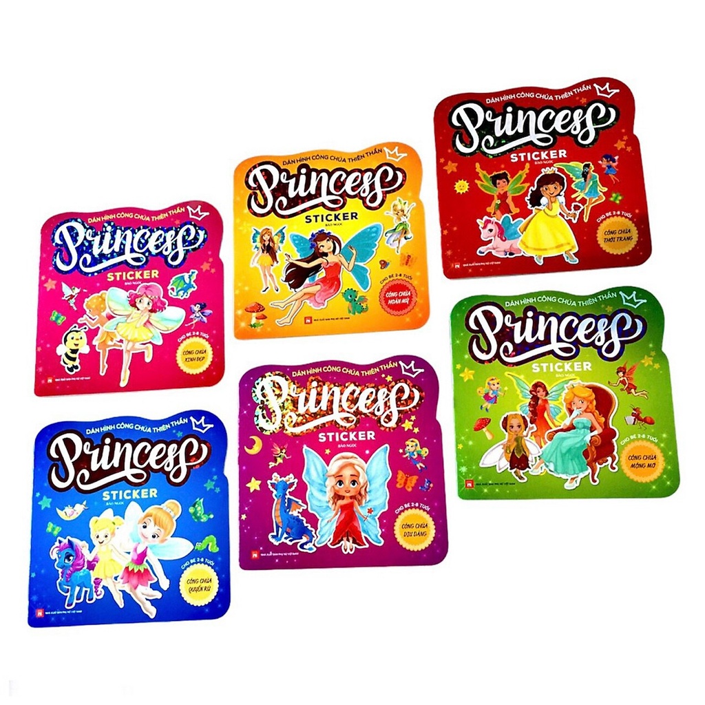 Sách Dán hình Công chúa Thiên Thần - Combo 6 Quyển