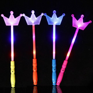 Children Magical Crown Glow Stick 3 Colors Flashing Wand Toy Gifts for Girls