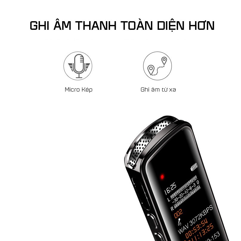 Máy Ghi Âm Chuyên Nghiệp A618 Bộ Nhớ Trong 8GB