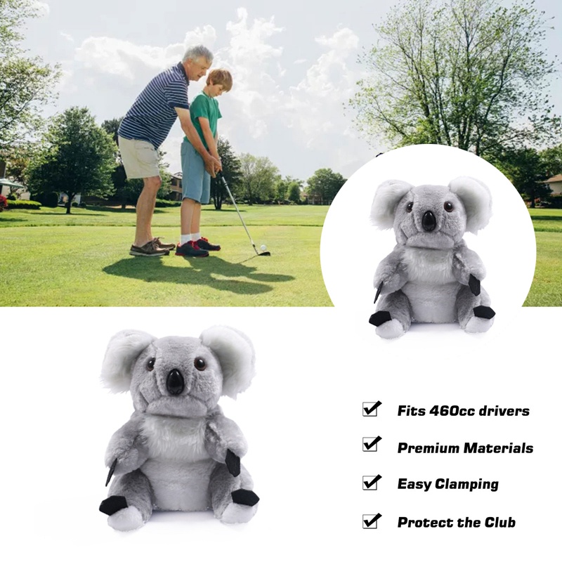 Golf Club Head Covers Plush Headcover Sloth Golf Driver Head Cover