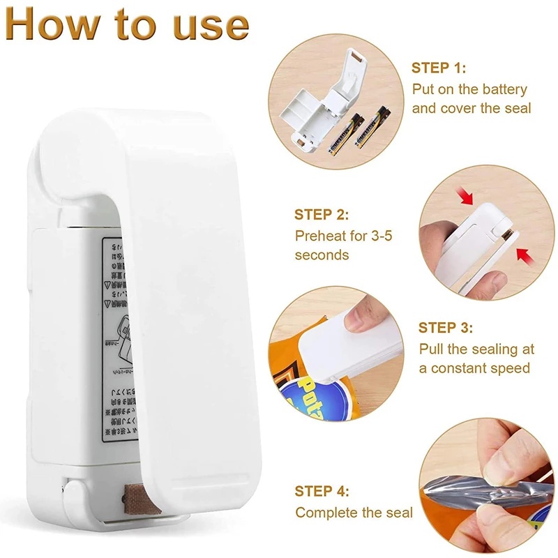 Máy Hàn Miệng Túi Nhựa Mini Bằng Nhựa Tiện Dụng Cho Nhà Bếp