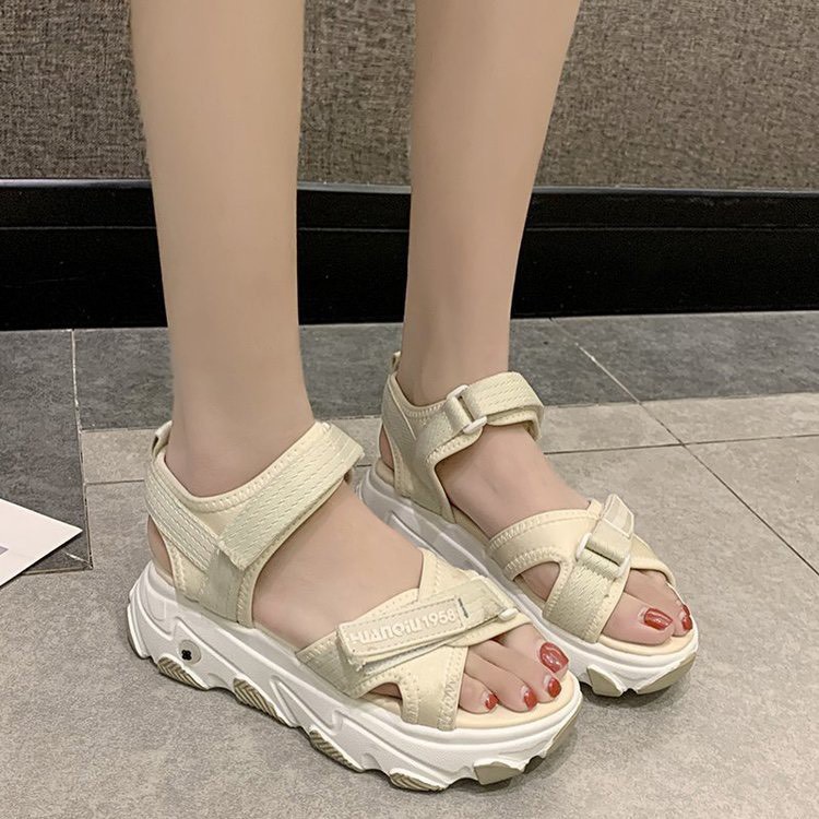 (3 MÀU) Sandal Nữ 2 Quai Chéo Kiểu Dáng Học Sinh Mác 1958